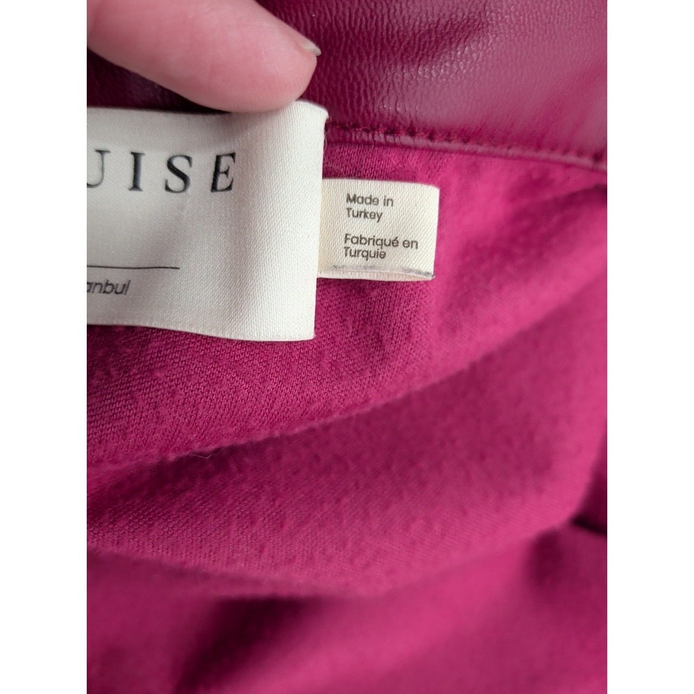 Anthropologie x Exquise The Tobie Faux Leather Mini Shirt Dress - Picture 9 of 11